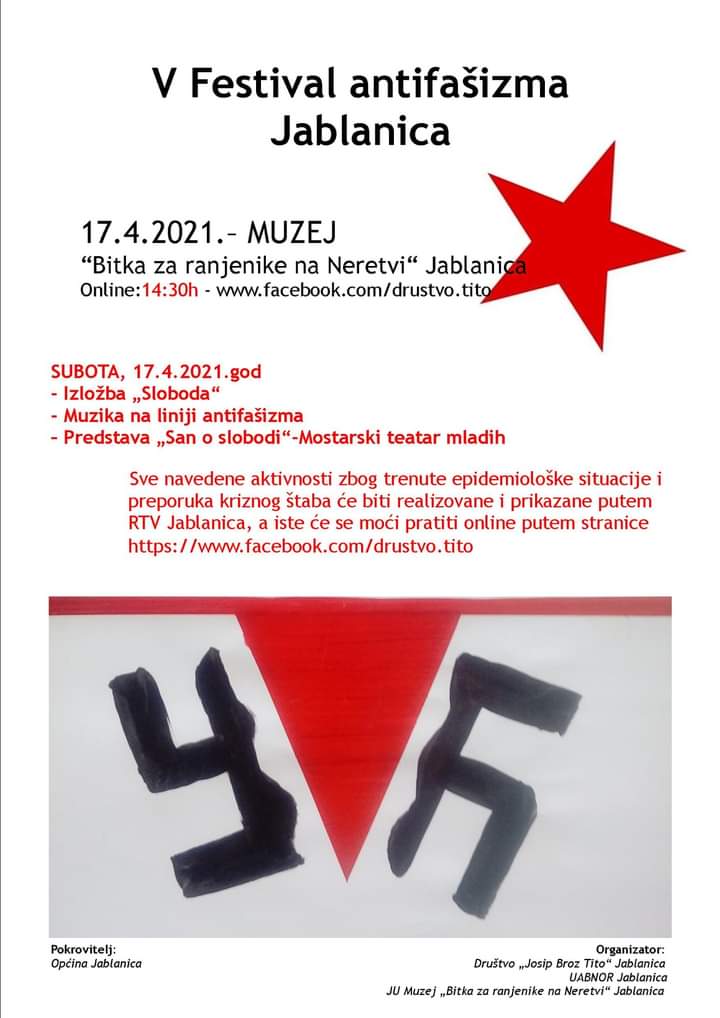 Mostarski teatar mladih, u okviru Festivala antifašizma u Jablanici, igra predstavu “San o slobodi”